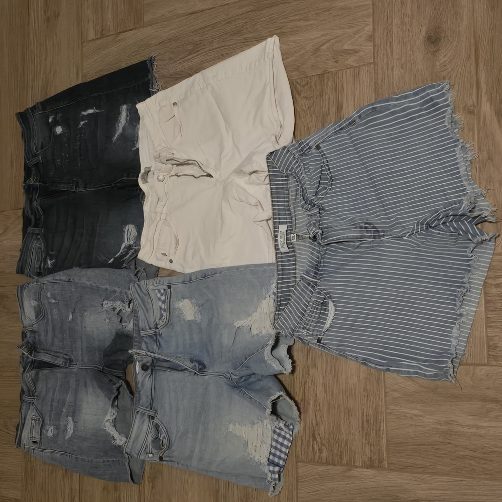 Trendy Denim and Striped Shorts Collection